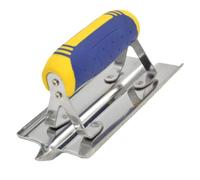 Llana de acero para hormigón - Fresa de borde para hormigón, llana de precisión | Fresa de borde manual para hormigón con extremos curvos o rectos | Mango ergonómico, herramientas de corte para proyec