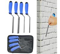 Llana De Albañilería - Juego De 4 Piezas Acero Inoxidable Llana De Albañil Y Rejuntador,Herramienta Portátil para Sellado de Mortero Yeso Estuco Aplicación en Cemento para