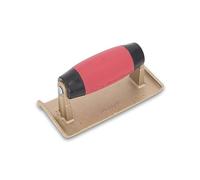 Llana de borde de bronce Marshalltown, mango de agarre suave, radio: 10 mm, labio: 16 mm, dimensiones: 152x76 mm