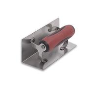 Llana de esquina interna Marshalltown rectangular, con mango Durasoft, de acero inoxidable, para yeseros y revocadores, dimensiones de la llana: 152x64 mm