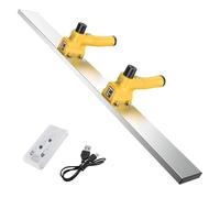 Llana De HormigóN,Vibrador De Cemento A BateríA De 12000 R/Min,Regla Niveladora Vibratoria,Mango Antideslizante Para Un Acabado Eficiente De Paredes Y Suelos,Yellow-withpowerbank