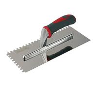 Llana dentada Faithfull de agarre suave para azulejos de suelo/pared, para aplicar adhesivo, hoja de acero inoxidable, 280 x 115 mm (11 x 4,5") - Diente de 6 mm