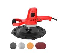 Llana eléctrica de cemento y mortero de 1280 W, alisadora de paredes, diseño de doble mango, ajuste automático de voltaje de 110 V a 220 V para enlucido y construcción de superficies