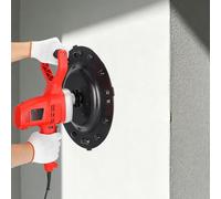 Llana eléctrica para concreto de 1280 W, llana para mortero de cemento y concreto, 6 velocidades ajustables 80-200 RPM, máquina manual para alisar, prensar y dar acabado a las paredes
