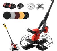 Llana Eléctrica Para Mortero Y Yeso, Máquina De Enlucido Con 6 Velocidades Variables; Herramienta Manual Para El Alisado De Superficies De Paredes Y Mortero En Trabajos De Construcción 30000mah