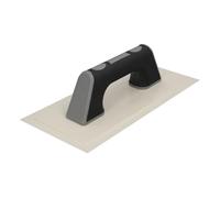 Llana - herramienta con mango de plástico ABS y borde flexible, ideal para lechadas, base de 280x140 mm, mango ligero y ergonómico.