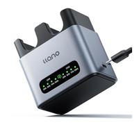 llano 20W NP-FW50 Cargador Rápido de Doble Ranura para Sony baterías de cámara A6000, A6400,ZV-E10,A7II,A6100,A6500,A6300, A7,A7R,A7RII,A7S,A5000, A5100, USB-C, indicador LED, Carcasa de Aluminio CNC