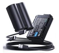 llano Batería USB-C EN-EL15C para cámaras Nikon Z6III, Z8, D850, Zf, D7500, Z6II, Z7II, D750, Z6, Z7, Z5, D7200, D7100, D810, D800, D610, D500, capacidad de 2400 mAh, totalmente decodificada. ed