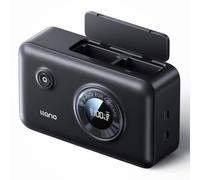 llano Cargador Dual Rápido 2-en-1 LP-E17 con Power Bank Integrada de 12400 mAh PD 20W USB C, Compatible con Canon EOS R100, R50, RP, R10, R8, Rebel T8i, T7i, T6i, T6s, SL2, SL3, EOS M3, M5, M6, 250D.