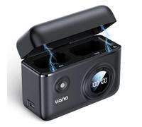 llano Cargador Dual rápido de 18W para cámaras dji Osmo 360, para Action 5 Pro para Action 4 para Action 3, con Pantalla Digital Inteligente & Tapa magnética (No Incluye batería)