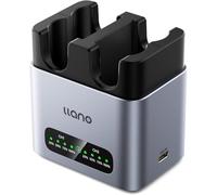 Llano Cargador Rápido NP-W235 de 20W para Batería de Cámara, Doble-Slot Compatible con Fujifilm GFX100RF, X-T5, X-T4, X-T50, VG-XT4, X-S20, GFX100S, GFX50S II, X-H2S, Aluminio CNC, Carga en 2,8 Horas