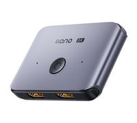 Llano Interruptor HDMI 2.1 Divisor de conmutador HDMI Ultra HD 8K Compatible con 4K a 120Hz, 8K a 60Hz, selector de conmutador HDMI de Aluminio para PS4/PS5, Xbox, Roku, Apple TV, Fire Stick, Sony TV