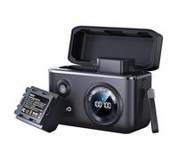 Llano NP-FZ100 Paquete de 2 Baterías con Puerto USB-C, Cargador de Batería de Doble Ranura para Sony Cámaras A7 III, A7 IV, A6600, A7C, A7R III, A7R IV, A7R V, A7S III, A1, A9, A9 II Negro