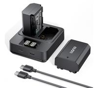 llano Paquete de 2 baterías NP-FZ100 y cargador rápido de 20 W para cámaras Sony A7III A7IV A6700 FX3 FX30 A7C A7CII A7RV A7RIII A6600 ZV-E1 ZV-E10II A9 A1 FX2 - Capacidad real de 2400 mAh, USB-C