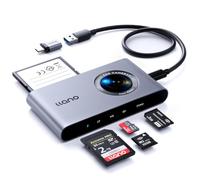 Llano R305 Lector de Tarjetas SD/CF 5 en 1, Compatible con SD/TF/MS/CF/M2 | USB-C SD Card Reader, Plug & Play, Lectura/Escritura Simultánea de 4 Tarjetas, Compatible con Windows/Linux/macOS/Chrome OS