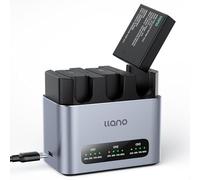 llano Set de 3 baterías LP-E17 & Cargador rápido 30W: Cargador de 3 Ranuras para Canon EOS R50 R8 R10 R100 RP T6i T7i T8i T6s SL2 SL3 M3 M5 M6 77D 200D 250D 750D 760D 800D 8000D, USB-C,Aluminio CNC