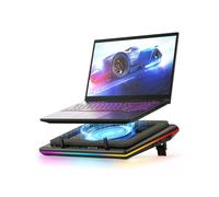 llano V12 RGB Bases Refrigeración para Portátiles Gaming | Controles Táctiles,5,5 Pulgadas, 3 Puertos USB, Velocidad Ajustable, Resistente al Polvo, para portátiles de 15,6-19".