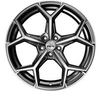 Llanta aluminio ANTERA A101 22" 9.5J 5x108 ET 35 63.4 MOON GREY DIAMOND