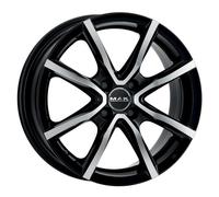 Llanta aluminio FIAT Coupe 16" - MAK MILANO 4 BLACK MIRROR
