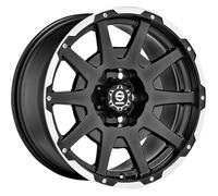 Llanta aluminio SPARCO DAKAR 17" 8.5J 5x127 ET 25 71.6 MATT BLACK LIP POLISH + R