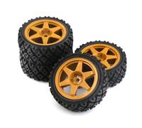 Llanta Beadlock Rueda para Tamiya XV01 XV02 TA06 TT01 TT02 PTG-2 1/10 RC para Rally para Accesorios De Coche Carreras 4 Piezas 70 Mm Neumático Goma Rueda