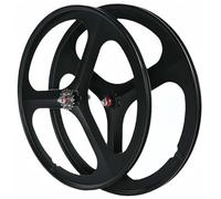 Llanta de aluminio, Juego de ruedas for bicicleta 700C, aleación magnesio, 3 radios, compatible con neumáticos 700x23c-28c