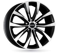 Llanta De Aluminio Mak Wolf 7.5x18 5x114.3 Et35 Frontal Negro Pulido