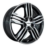 Llanta De Aluminio Ronal R57 7.5x18 5x114.3 Et40 Frontal Negro Pulido