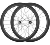 Llanta de aluminio, Ruedas de carretera carbono 700C, freno disco, eje pasante 24H, bloqueo central 8-12 velocidades, negro, 28-73mm(700C/50MM)