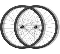 Llanta de aluminio, Ruedas de carretera carbono 700C, freno disco, eje pasante 24H, bloqueo central 8-12 velocidades, negro, 28-73mm(700C/32MM)