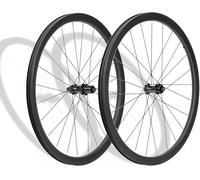 Llanta de aluminio, Ruedas de carretera carbono 700C, freno disco, eje pasante 24H, bloqueo central 8-12 velocidades, negro, 28-73mm(700C/35MM)