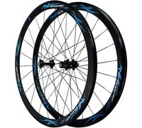 Llanta De Bicicleta Carretera 700C 28 Pulgadas, Doble Pared, Compatible con 7, 8, 9, 10, 11 Y 12 Velocidades, For Frenos C/V/Frenos Llanta QR(Blue)