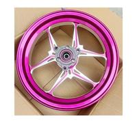 llanta de la rueda Universal 10 * 2.15J E-Scooter motocicleta CNC cubo de aluminio llantas de rueda delantera paso de 70mm Ruedas para moto(12 inch Pink)
