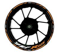 llanta de Pegatina Adhesivo Reflectante para Llantas De Motocicleta para Yamaha YZFR125 YZF R125 YZF-R125 17 Pulgadas. Kit Protector Pegatinas Llantas Moto Completa