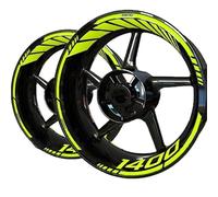 llanta de Pegatina Adhesivo Reflectante para Llantas De Motocicleta para ZZR1400 ZZR 1400. Incluye Protector Llanta Y Adhesivos para Buje Pegatinas Llantas Moto Completa