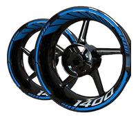 llanta de Pegatina Adhesivo Reflectante para Llantas De Motocicleta para ZZR1400 ZZR 1400. Incluye Protector Llanta Y Adhesivos para Buje Pegatinas Llantas Moto Completa