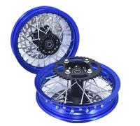 Llanta de Rueda Compatible con CRF50 XR50 70 10 pulgadas delantera 1,60-10 pulgadas trasera de aluminio con rueda dentada y llantas de disco de freno Rueda(Blue 15mm Axle Hole)