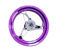 Llanta de Rueda Llantas de rueda delantera de cubo de aluminio CNC para motocicleta Scooter Universal 10 * 2.15J paso de 70mm Rueda(Purple)