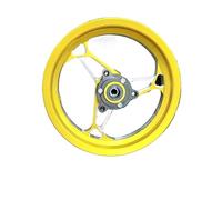 Llanta de Rueda Llantas de rueda delantera de cubo de aluminio CNC para motocicleta Scooter Universal 10 * 2.15J paso de 70mm Ruedas para moto(Gold)