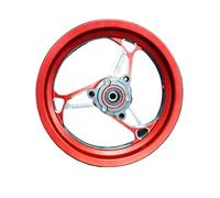Llanta de Rueda Llantas de rueda delantera de cubo de aluminio CNC para motocicleta Scooter Universal 10 * 2.15J paso de 70mm Ruedas para moto(Red)