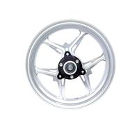 Llanta de Rueda Universal 10 * 2.15J E-Scooter motocicleta CNC cubo de aluminio llantas de rueda delantera paso de 70mm Ruedas para moto(12 inch Silver)