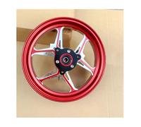 Llanta de Rueda Universal 10 * 2.15J E-Scooter motocicleta CNC cubo de aluminio llantas de rueda delantera paso de 70mm Ruedas para moto(Red)