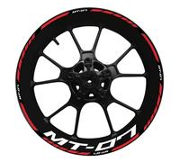 Llanta Decorativas Pegatina Calcomanía Reflectante para Rueda De Motocicleta para Yamaha MT-07 MT07 MT 07, Kit Protectores Llanta Pegatinas RuedasMoto(Color 16)