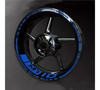 Llanta Decorativas Pegatina Juego Pegatinas Reflectantes para Llantas Motocicleta para Yamaha MT-10 MT10 MT 10 17 Pulgadas Incluye Cinta Adhesiva Decorativa Pegatinas RuedasMoto(Azul)