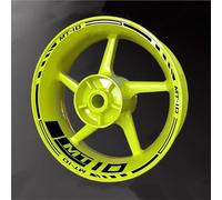 Llanta Decorativas Pegatina Juego Pegatinas Reflectantes para Llantas Motocicleta para Yamaha MT-10 MT10 MT 10 17 Pulgadas Incluye Cinta Adhesiva Decorativa Pegatinas RuedasMoto(Negro)