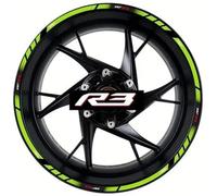 Llanta Decorativas Pegatina Pegatina Reflectante para Llanta Motocicleta para YZF-R3 YZFR3 YZF R3 Calcomanías Impermeables para Buje Rueda 17 Pulgadas Pegatinas RuedasMoto(Color 16)