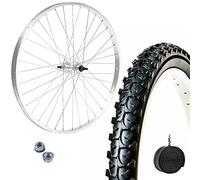 Llanta delantera 26 x 1,75 + neumático MTB 26 x 1,95 + cámara de aire | Rueda completa Mountain Bike 26"
