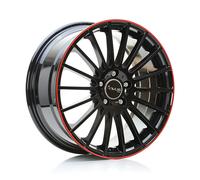 LLANTAS AVUS AC-M03 PARA VOLKSWAGEN GOLF VI CROSS 8X19 5X112 BLACK RED LINE SV9