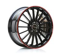 LLANTAS AVUS AC-M03 PARA VOLKSWAGEN GOLF VI CROSS 8X19 5X112 BLACK RED LINE 7NO