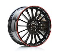 LLANTAS AVUS AC-M03 PARA VOLKSWAGEN GOLF VI CROSS 8X19 5X112 BLACK RED LINE SV9